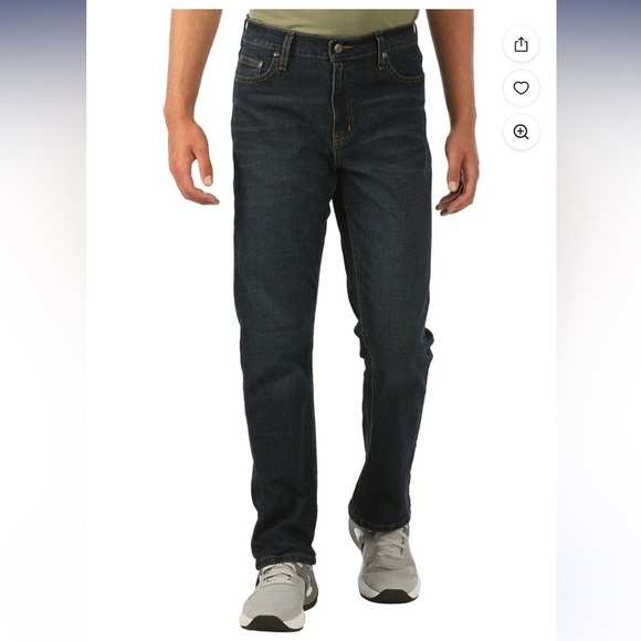 George Other - George Men's Dark Wash relaxed straight leg denim jean